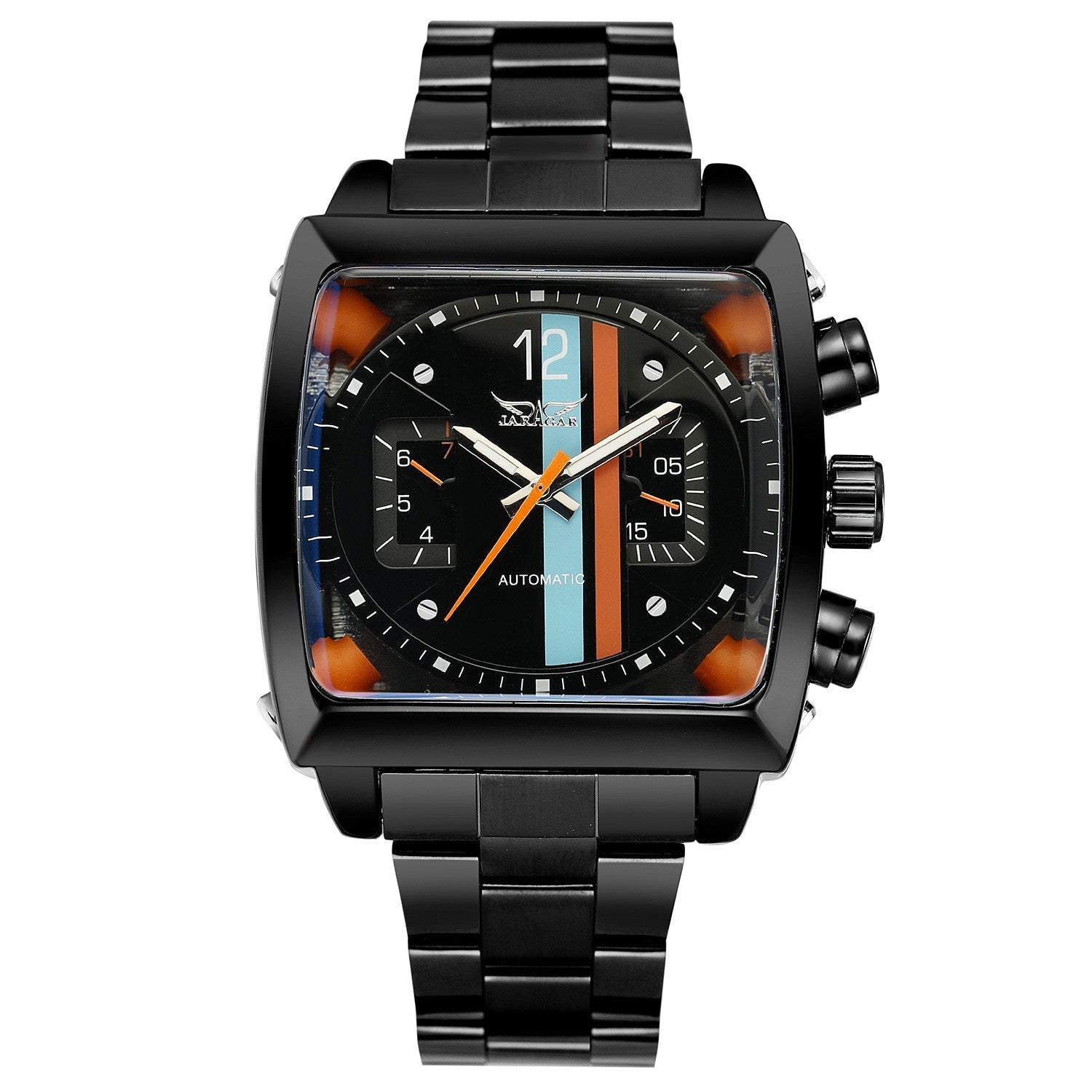 Square Automatic Mechanical Watch | Luxury Men's Skeleton Timepiece