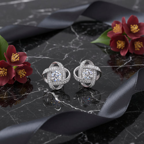 0.5 Carat Moissanite Stud Earrings – S925 Sterling Silver Platinum-Plated