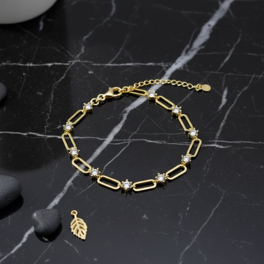 18k gold plated moissanite tennis bracelet 925 Silver Bracelet