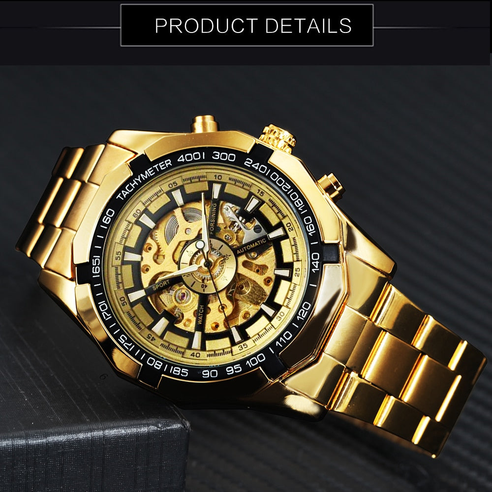 Winner Watch Men Skeleton Automatic Mechanical Watch Gold Skeleton Vintage Man Watch Mens FORSINING Watch Top Brand Luxury eprolo