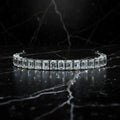 20 CTW Emerald Cut Created Moissanite Tennis Bracelet | 14K Gold Plated | VVS Clarity VOSSAGIN