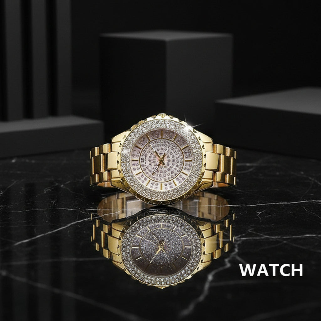Women Watches Luxury Brand Diamond Quartz Ladies Rose Gold Watch Stainless Steel Clock Dress Watch women relogio feminino eprolo