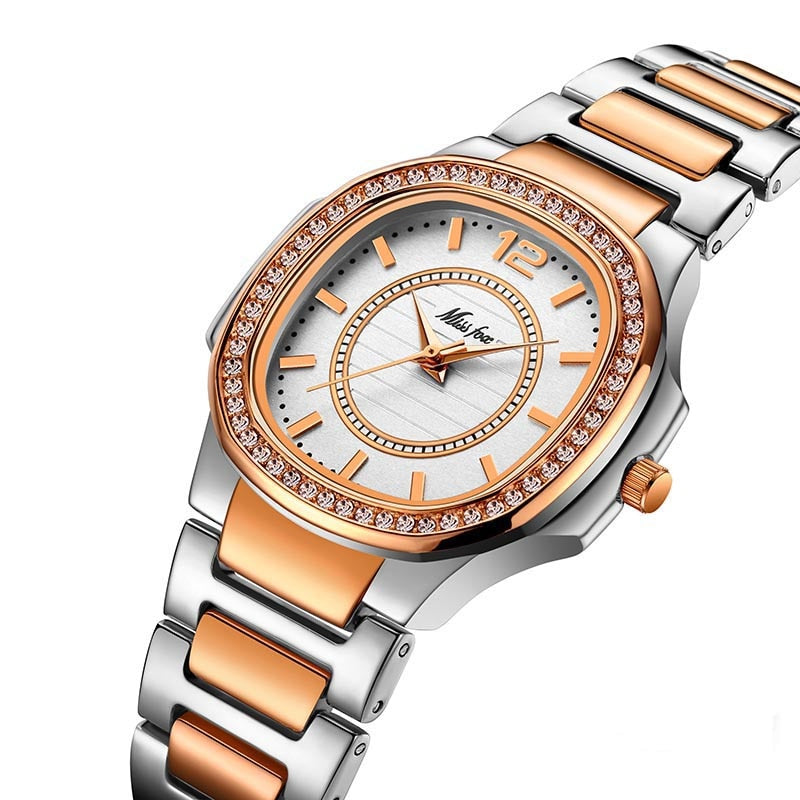 Missfox 2549 Women Watches Women Fashion Watch Geneva Designer Ladies Watch Luxury Brand Diamond Quartz Gold Wrist Watch Gifts For Women eprolo