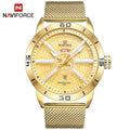 NAVIFORCE Mens Watches Top Brand Luxury Sport Watch Mesh Steel Date Week Waterproof Quartz Watch for Men Clock Relogio Masculino eprolo