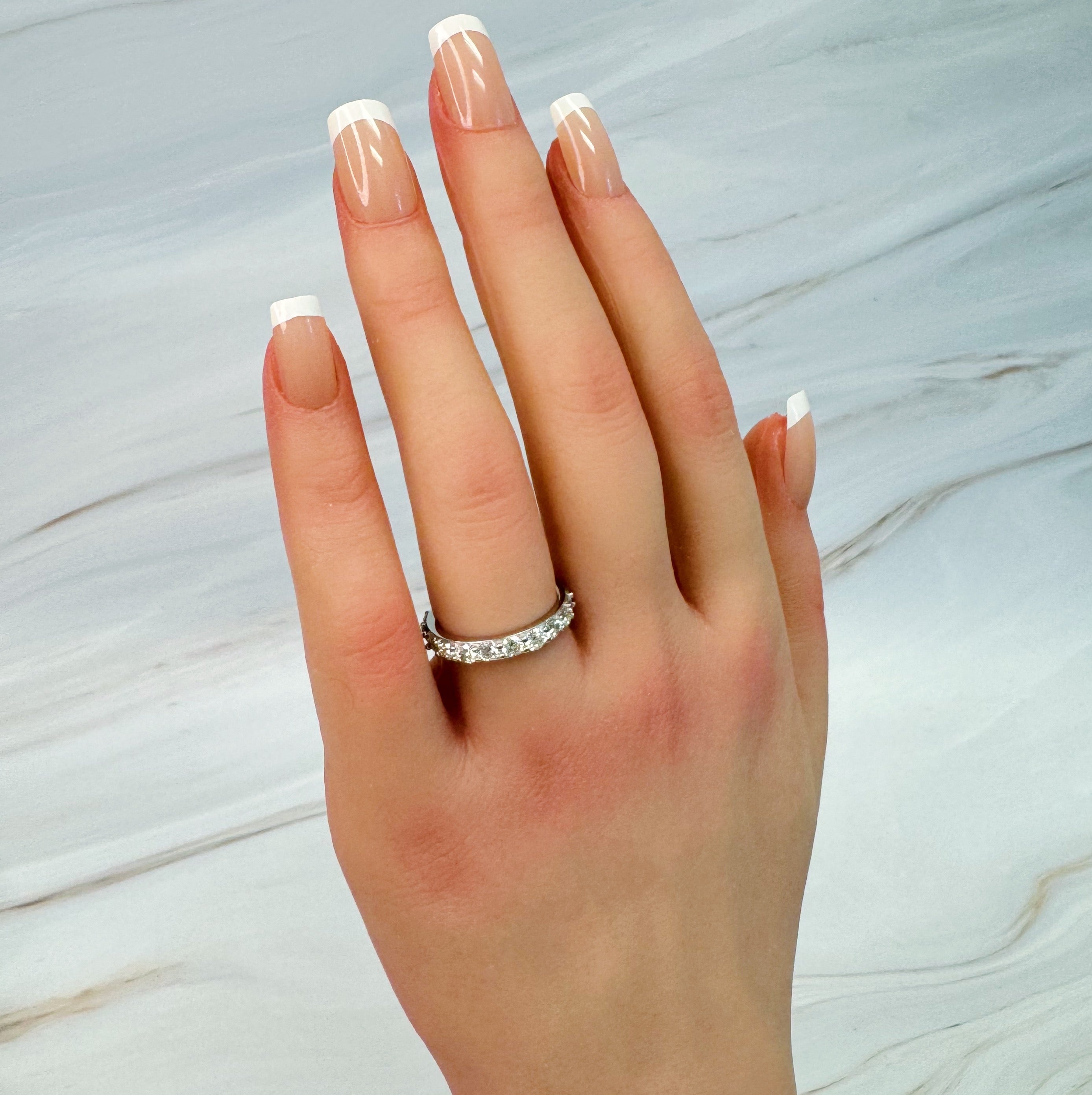 In A Row Moissanite Band Ring