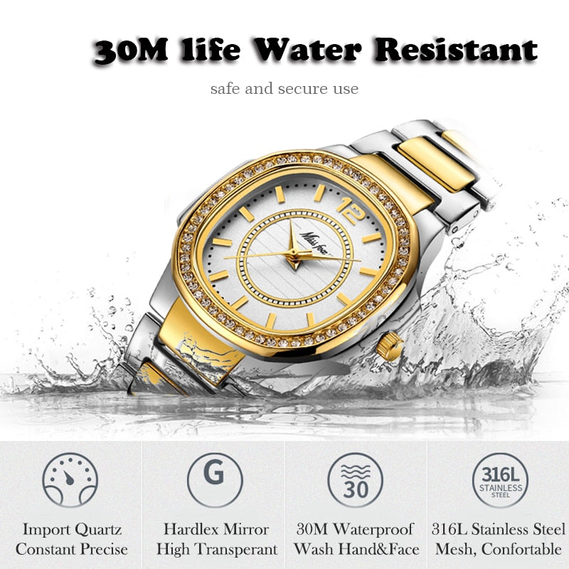 Missfox 2549 Women Watches Women Fashion Watch Geneva Designer Ladies Watch Luxury Brand Diamond Quartz Gold Wrist Watch Gifts For Women eprolo