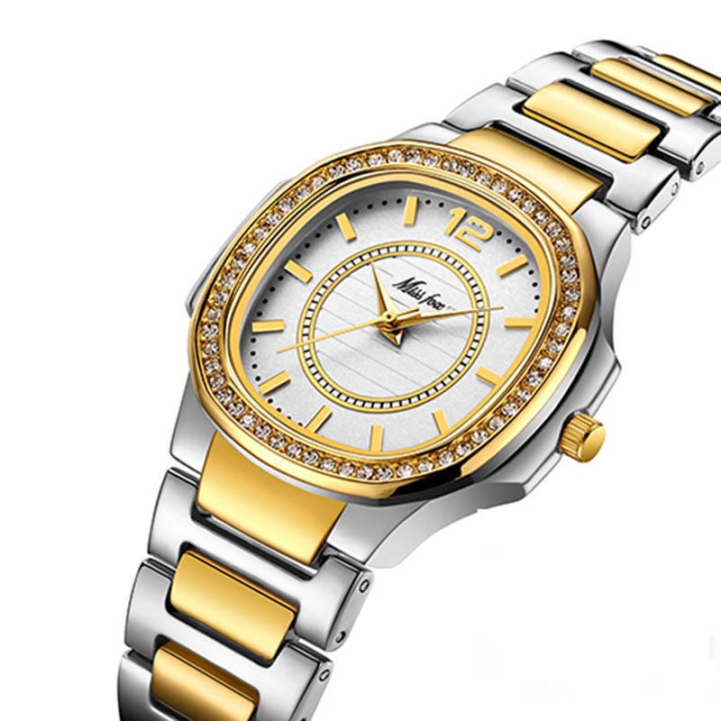 Missfox 2549 Women Watches Women Fashion Watch Geneva Designer Ladies Watch Luxury Brand Diamond Quartz Gold Wrist Watch Gifts For Women eprolo