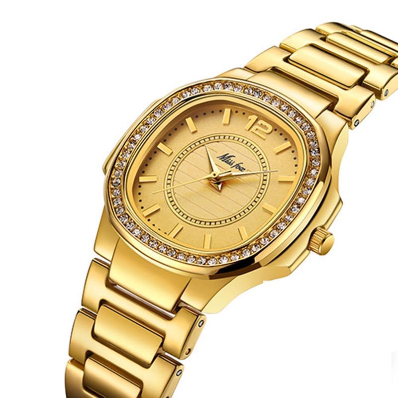 Missfox 2549 Women Watches Women Fashion Watch Geneva Designer Ladies Watch Luxury Brand Diamond Quartz Gold Wrist Watch Gifts For Women eprolo