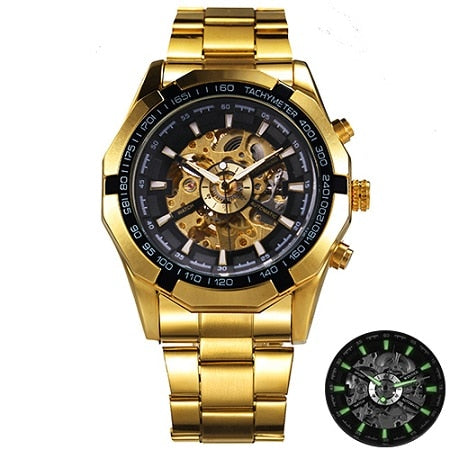 Winner Watch Men Skeleton Automatic Mechanical Watch Gold Skeleton Vintage Man Watch Mens FORSINING Watch Top Brand Luxury eprolo
