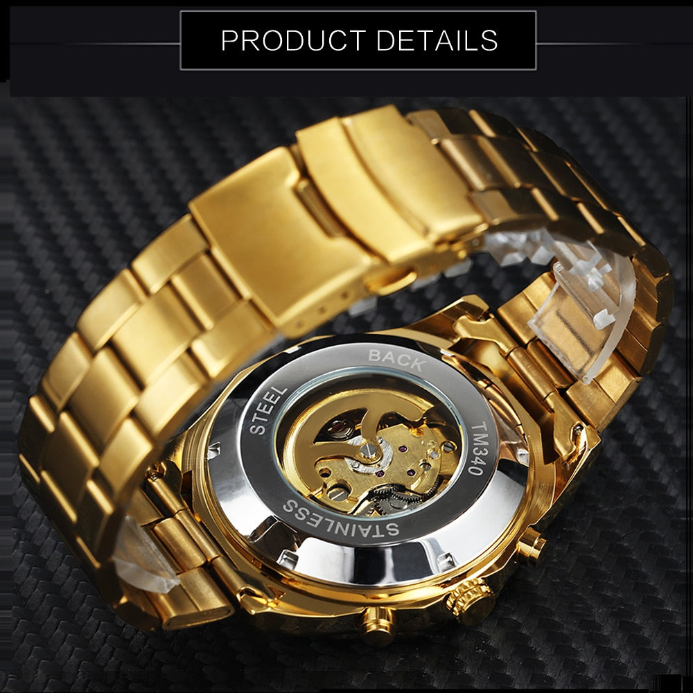 Winner Watch Men Skeleton Automatic Mechanical Watch Gold Skeleton Vintage Man Watch Mens FORSINING Watch Top Brand Luxury eprolo