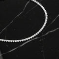 C102W B.Tiff Heart Tennis Necklace/ 4mm