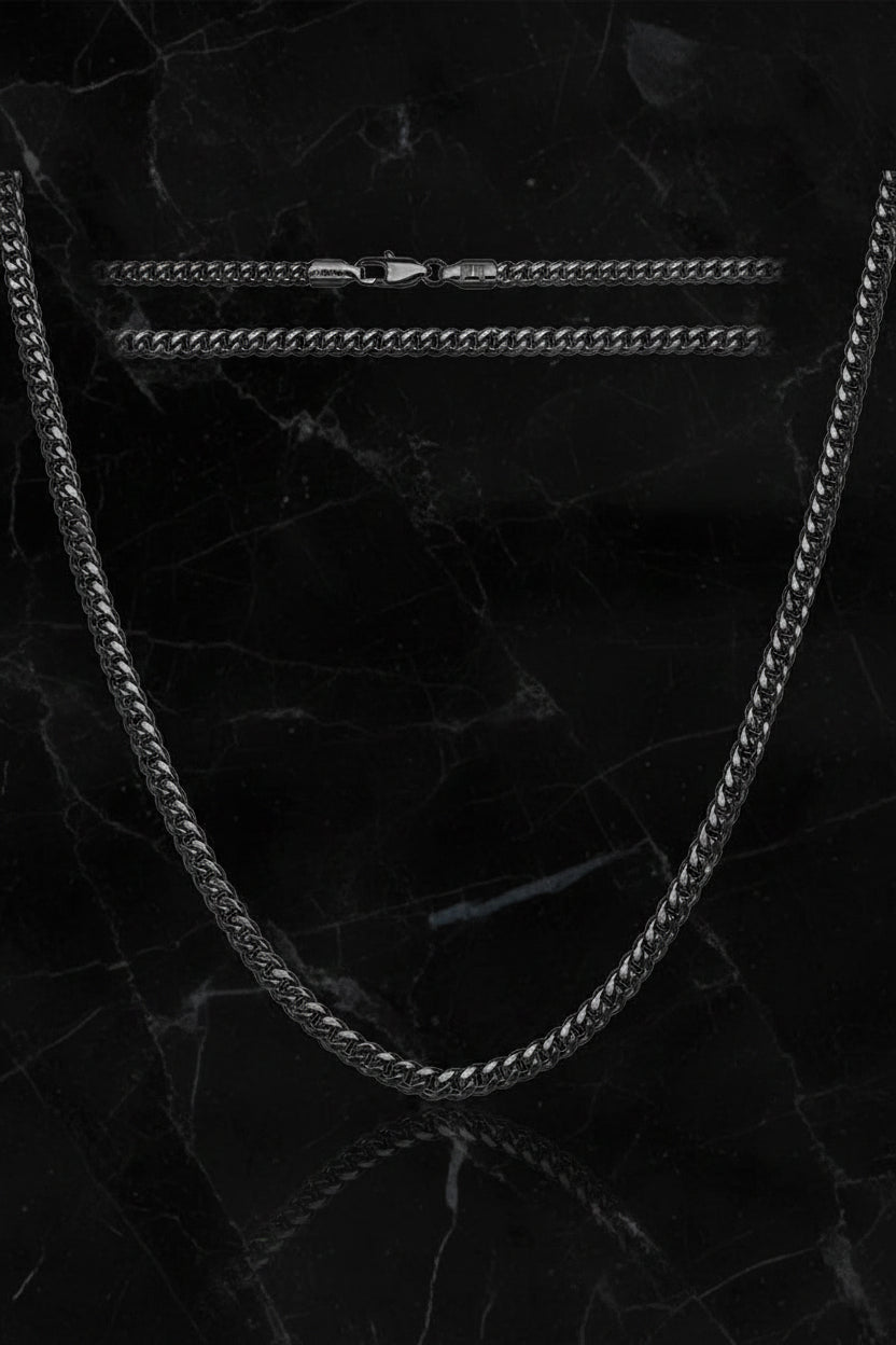 Black Cuban Link Chain (3.5mm)
