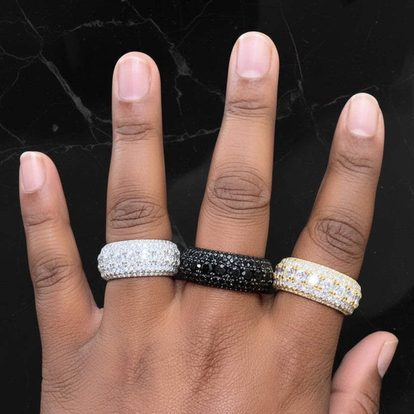 Silver & Moissanite unisex rings
