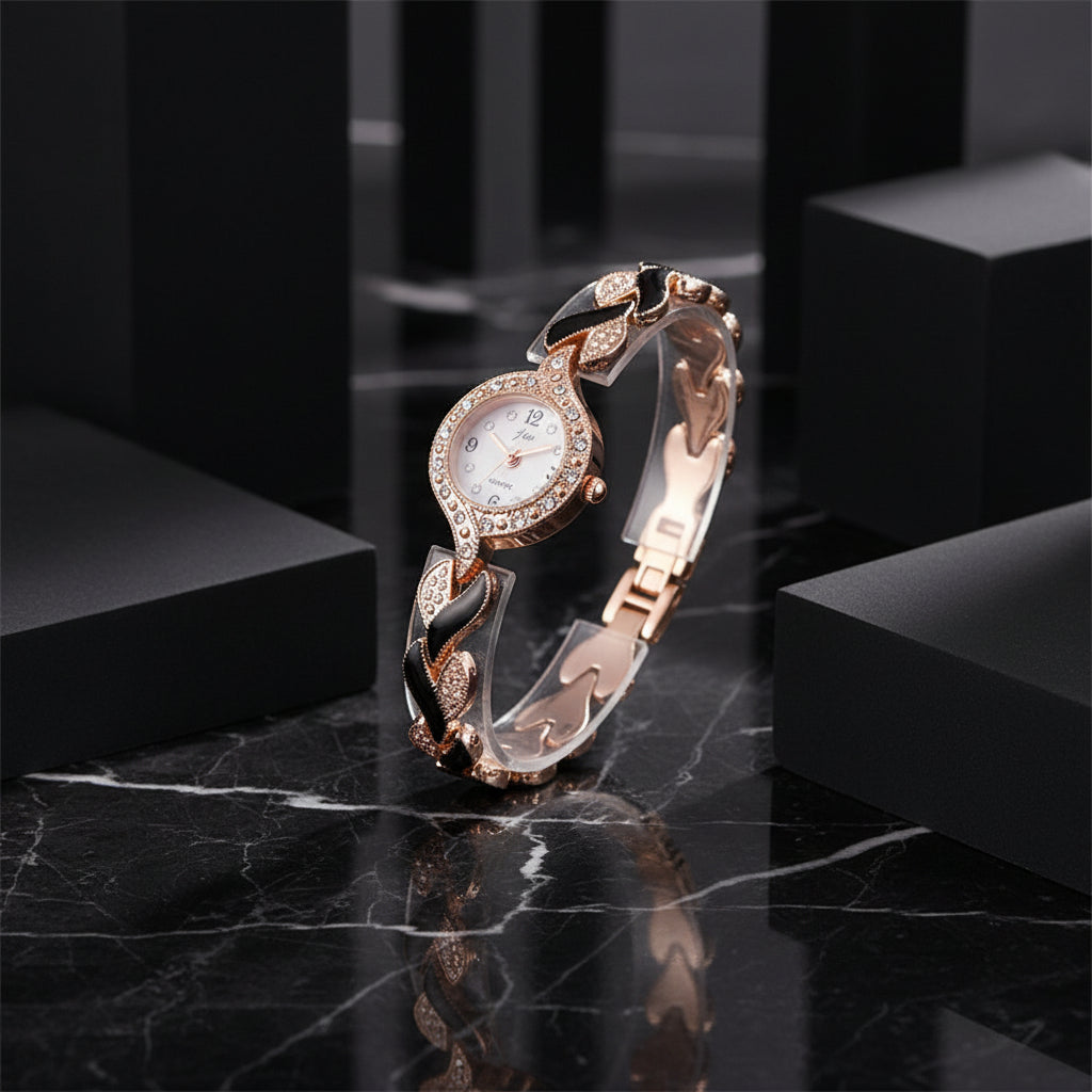 New Cross border Fashion Versatile Women's Love Watch Band with Diamond Quartz Watch Set eprolo