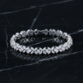 Elegant Round and Marquise Cut Tennis Bracelet with AAA+ Cubic Zirconia