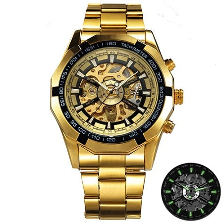 Winner Watch Men Skeleton Automatic Mechanical Watch Gold Skeleton Vintage Man Watch Mens FORSINING Watch Top Brand Luxury eprolo