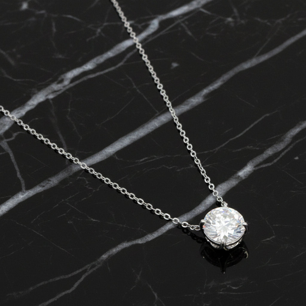Brilliant Sparkle Moissanite Floating Necklace