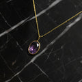 Amethyst Rose Cut Necklace