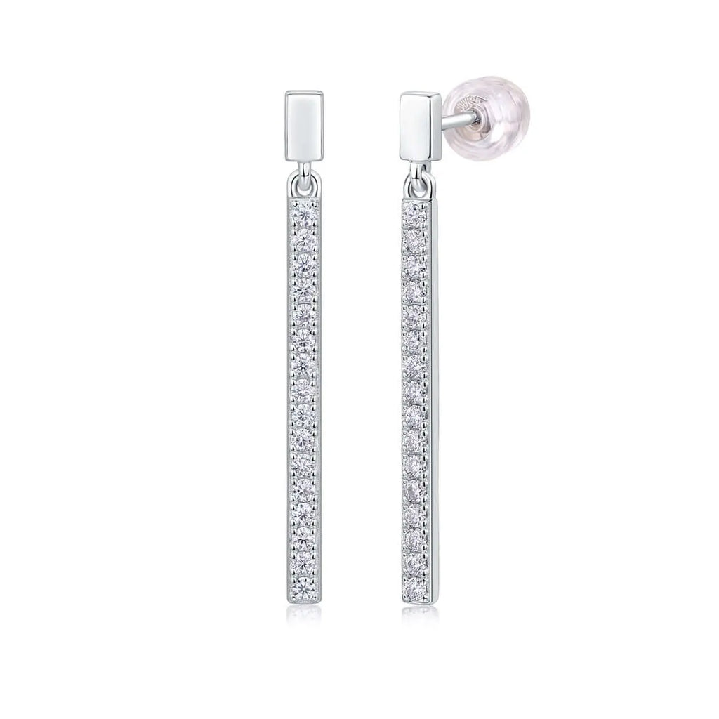 Mini Moissanite Stud Earrings – S925 Sterling Silver Hadi Craft- CJ