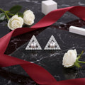 Mini Moissanite Stud Earrings – S925 Sterling Silver Platinum-Plated Hadi Craft- CJ
