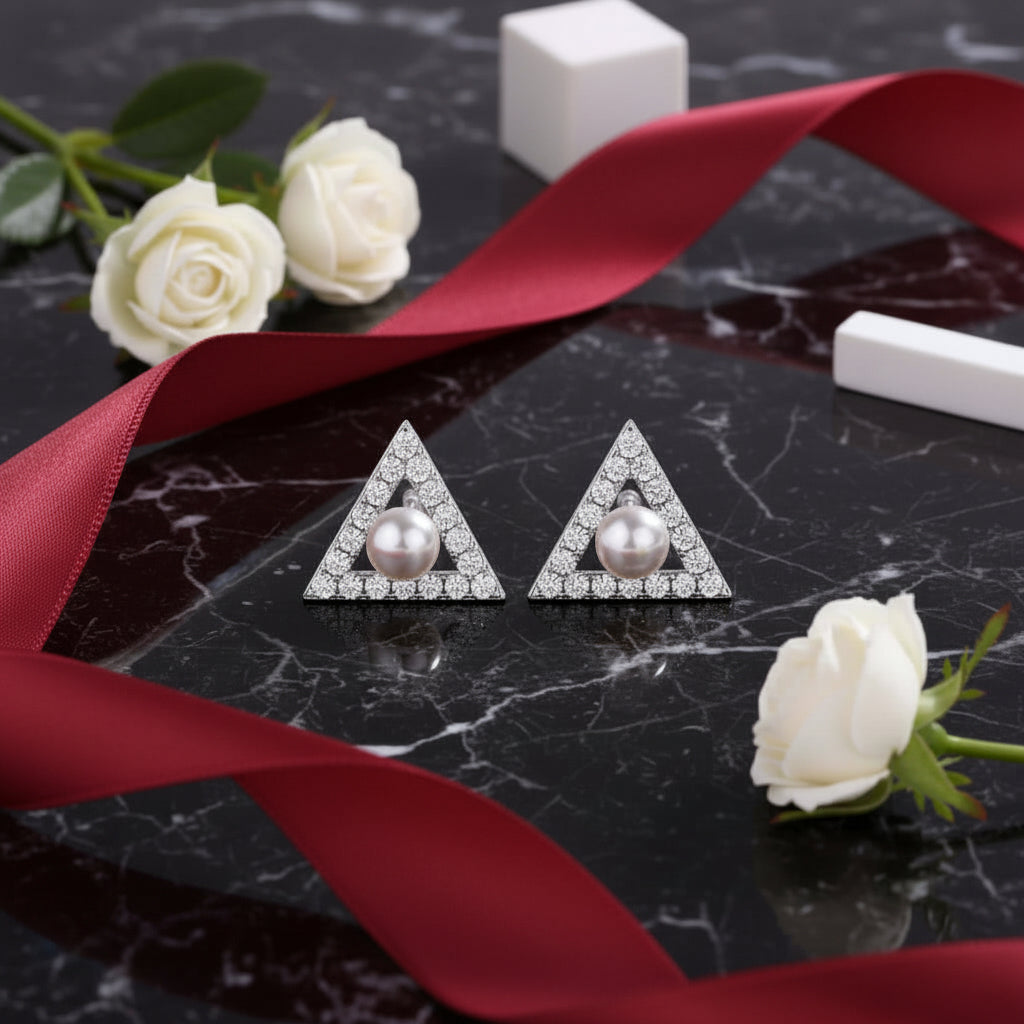 Mini Moissanite Stud Earrings – S925 Sterling Silver Platinum-Plated