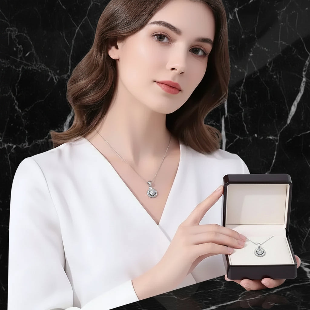 Moissanite diamond pendant necklace 1CT S925 Fine Jewelry