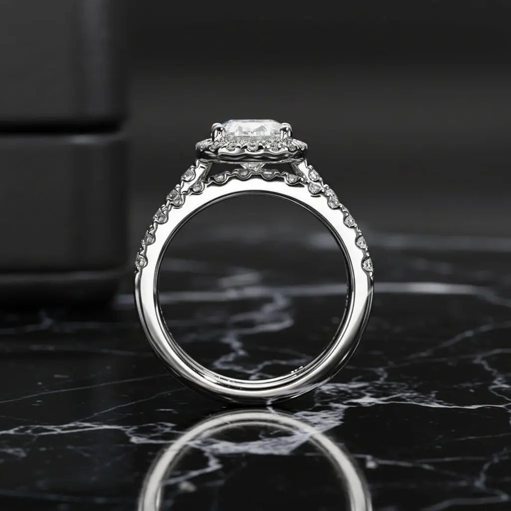 2 CT Oval Cut Moissanite Bridal Ring Set Sori Style