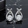 4 CTTW D Color Moissanite Stud Earrings Sori Style