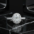 2 CT Oval Cut Moissanite Bridal Ring Set Sori Style