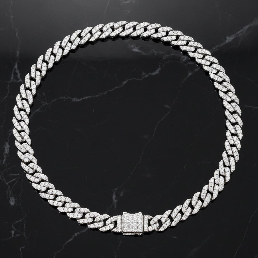 Iced Out Moissanite Cuban Link Chain | Luxury Statement Necklace