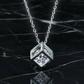 S925 Sterling Silver 1CT Moissanite Square Pendant Necklace SORI STYLE