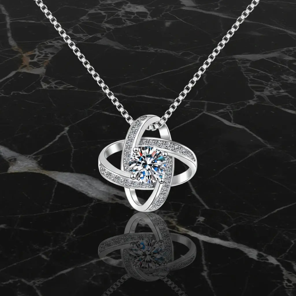 Sterling Silver Pendant Necklace for Women Moissanite Jewelry Hadi Craft - Dsers