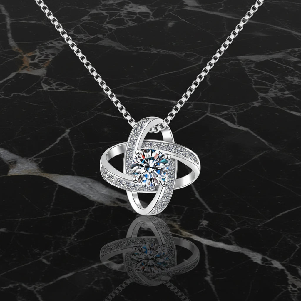 Sterling Silver Pendant Necklace for Women Moissanite Jewelry