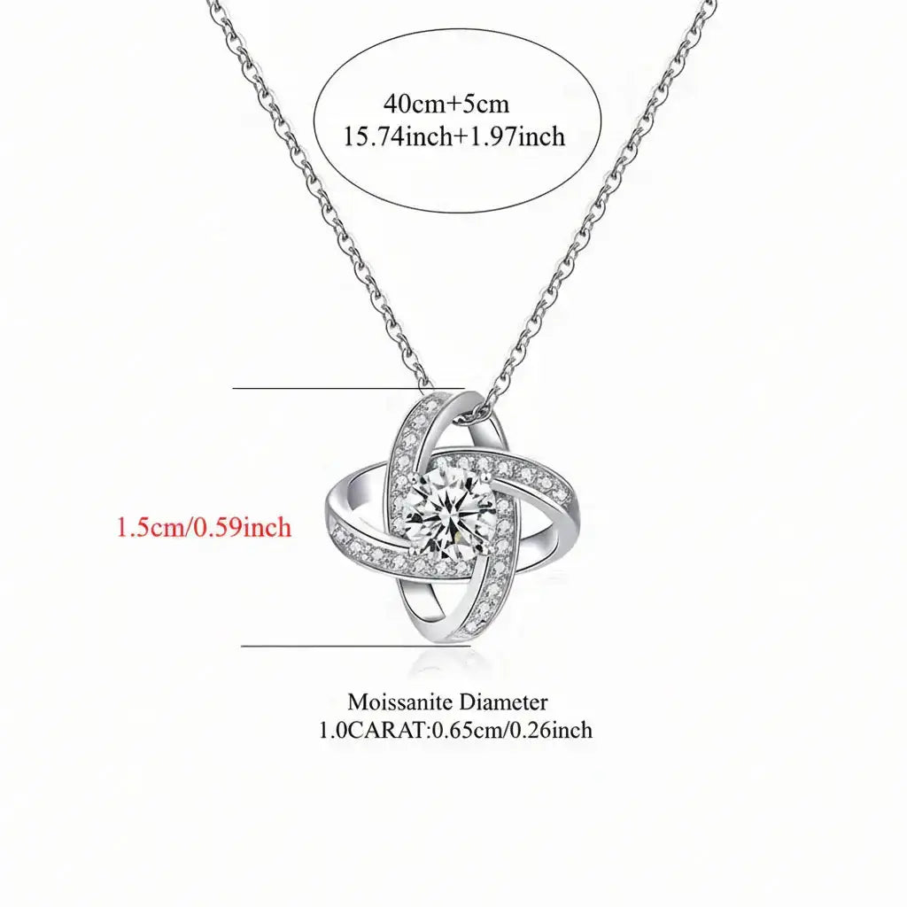 Sterling Silver Pendant Necklace for Women Moissanite Jewelry Hadi Craft - Dsers