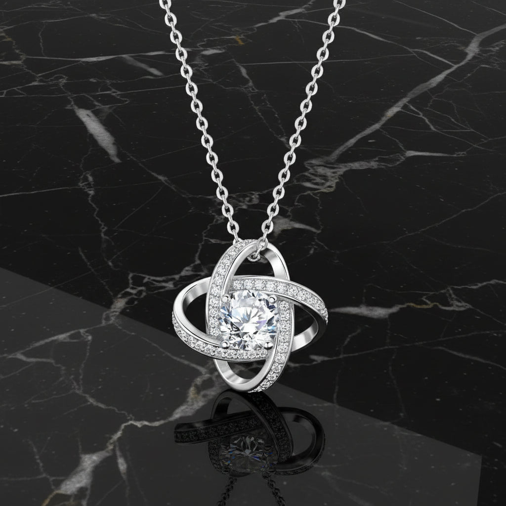 Sterling Silver Pendant Necklace for Women Moissanite Jewelry