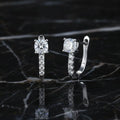 Sterling silver moissanite stud earrings Breasted Stud Earrings Hadi Craft - Dsers