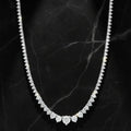 15 CTW Created Moissanite Graduated Tennis Necklace - G-H Color, SI Clarity VOSSAGIN