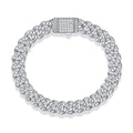 Light of Faith - A fashionable jewelry bracelet and bracelet for men, set with Moissanite S925 sterling silver and Platinum-plated diamond