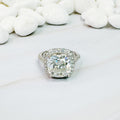 5 Carat Cushion Cut Moissanite Ring