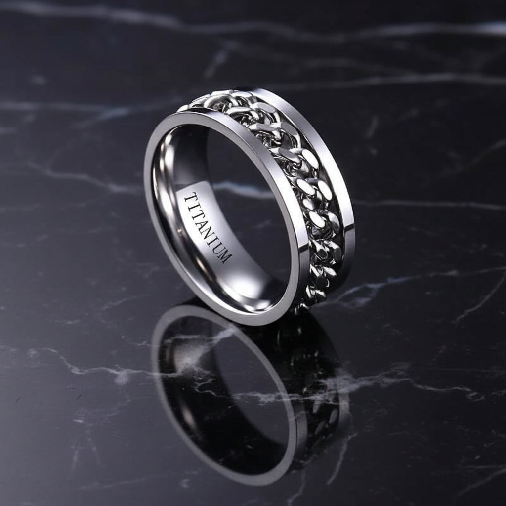 Men's 8mm Titanium Steel Ring