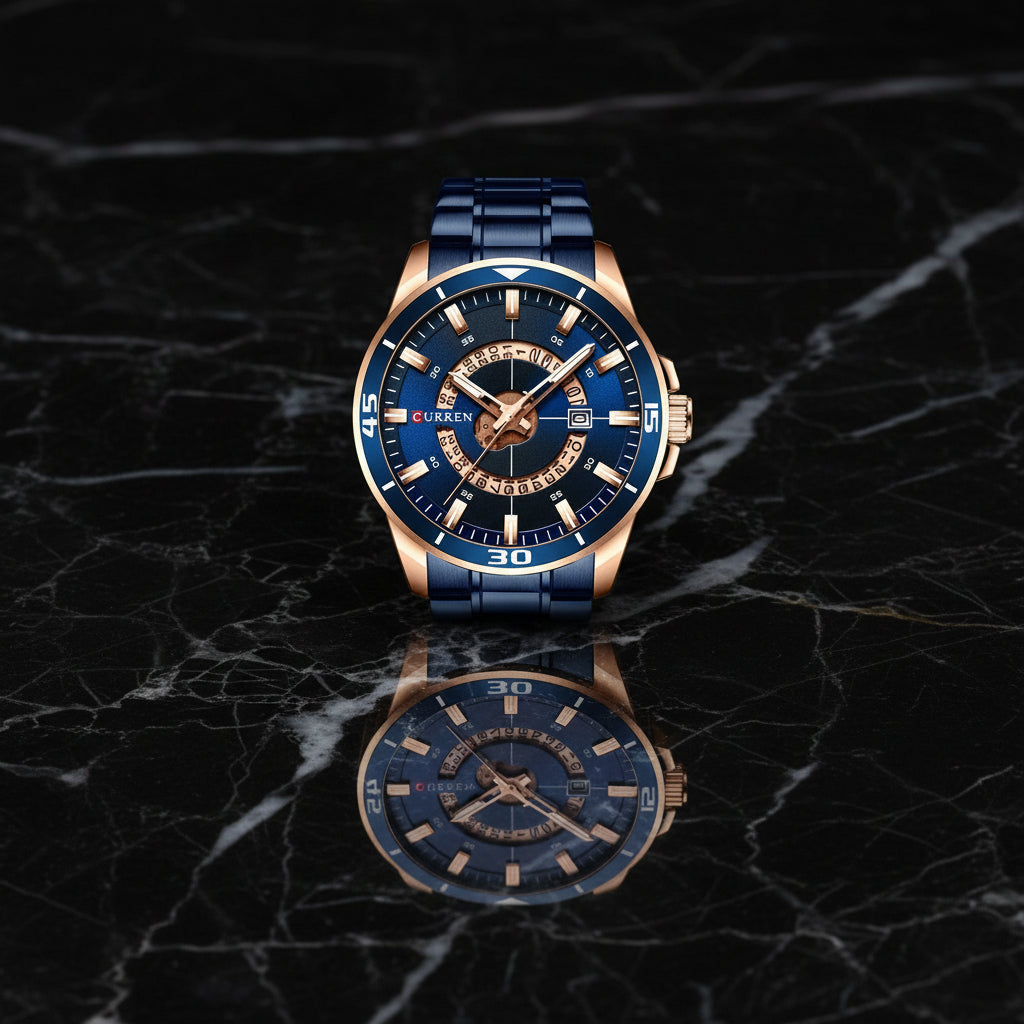 Men's Waterproof Sports Watch – Fluorescent Hands & Modern Design