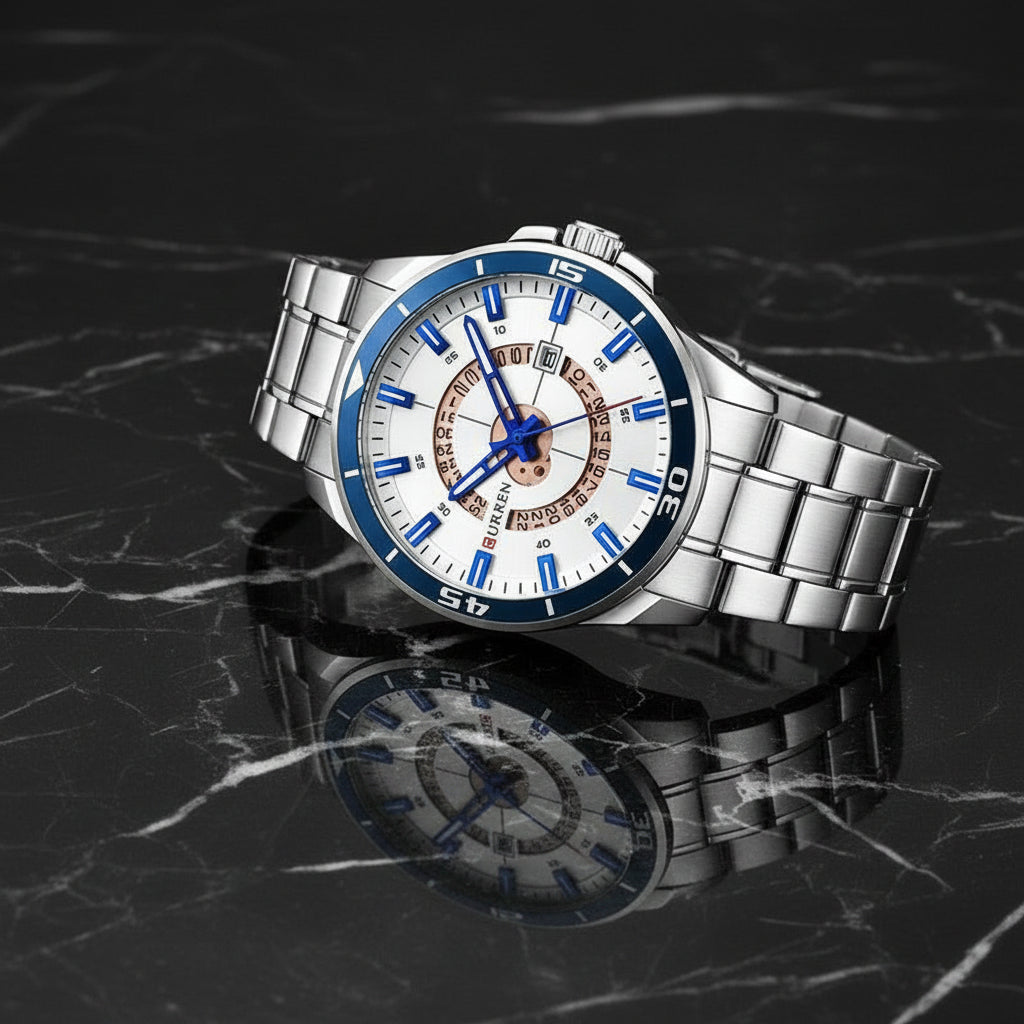Men's  Modern Sports Waterproof Watch Luxury Unique Design  Fluorescent Hands Perfect Gift