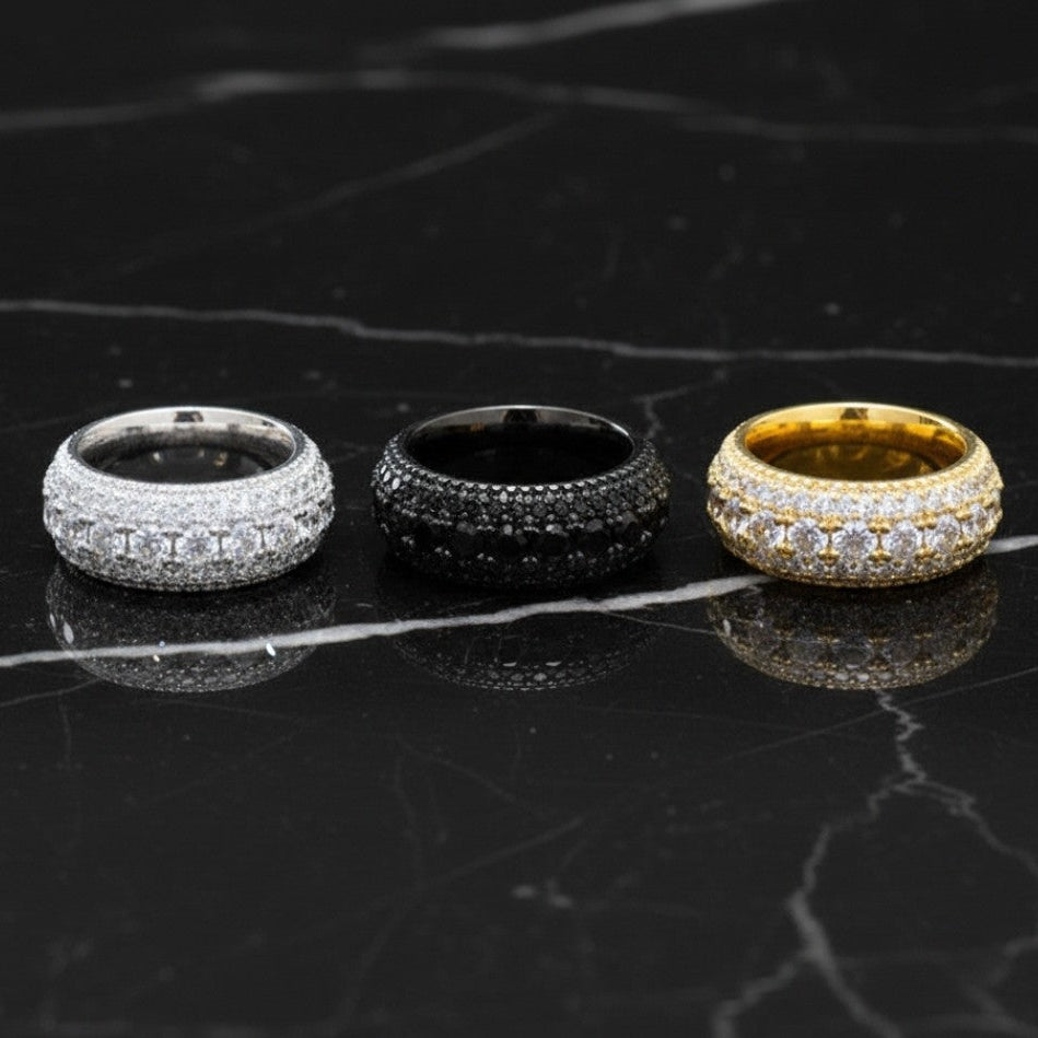 Unisex Moissanite Band Ring – 925 Sterling Silver Set
