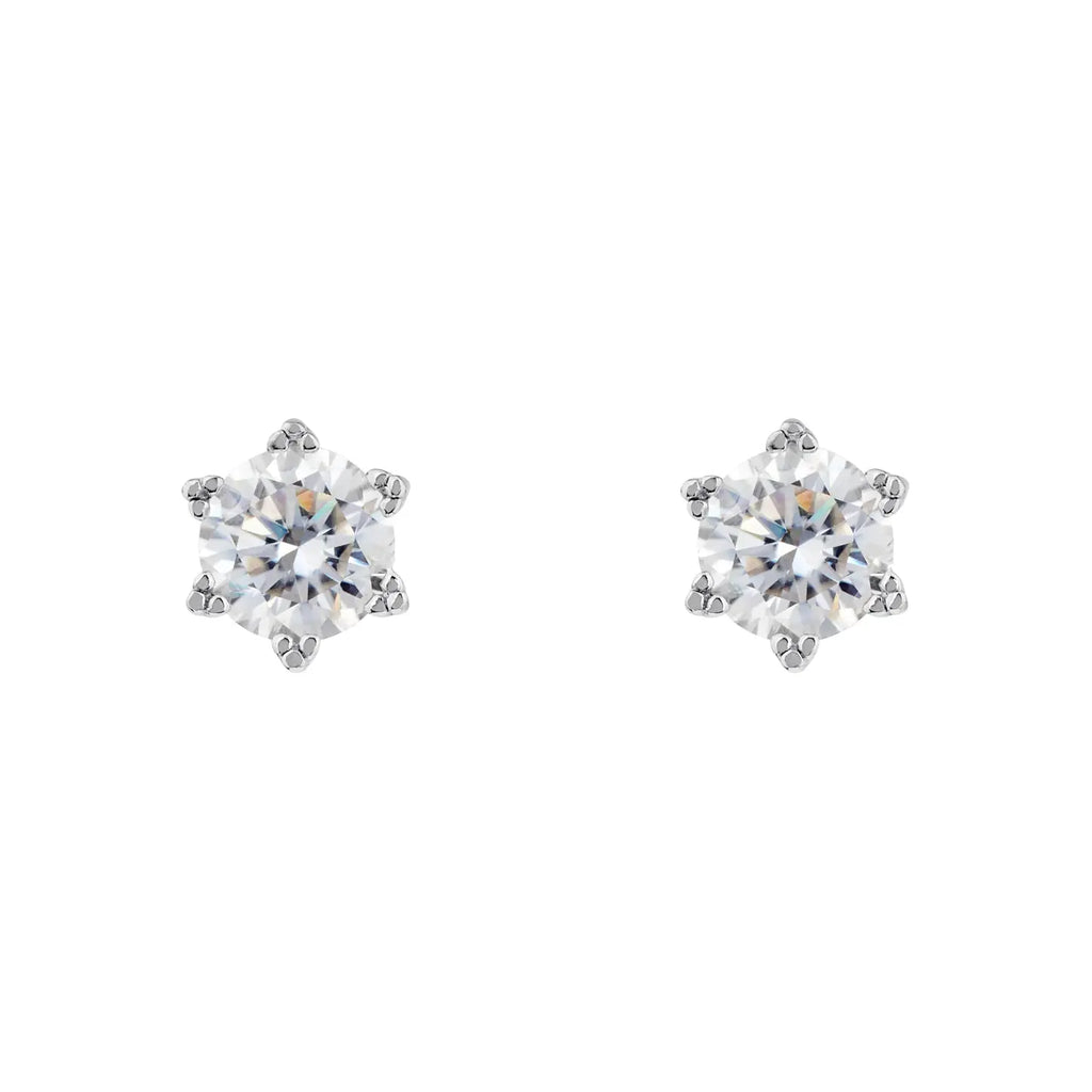 Moissanite Solitaire Diamond Earrings LaBante London