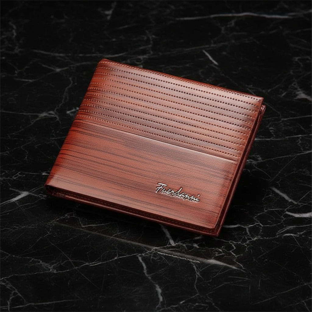 Simple Thin Leather Card Holders Vintage Brown Small Men Business Wallets Classic Design Wallets For Men