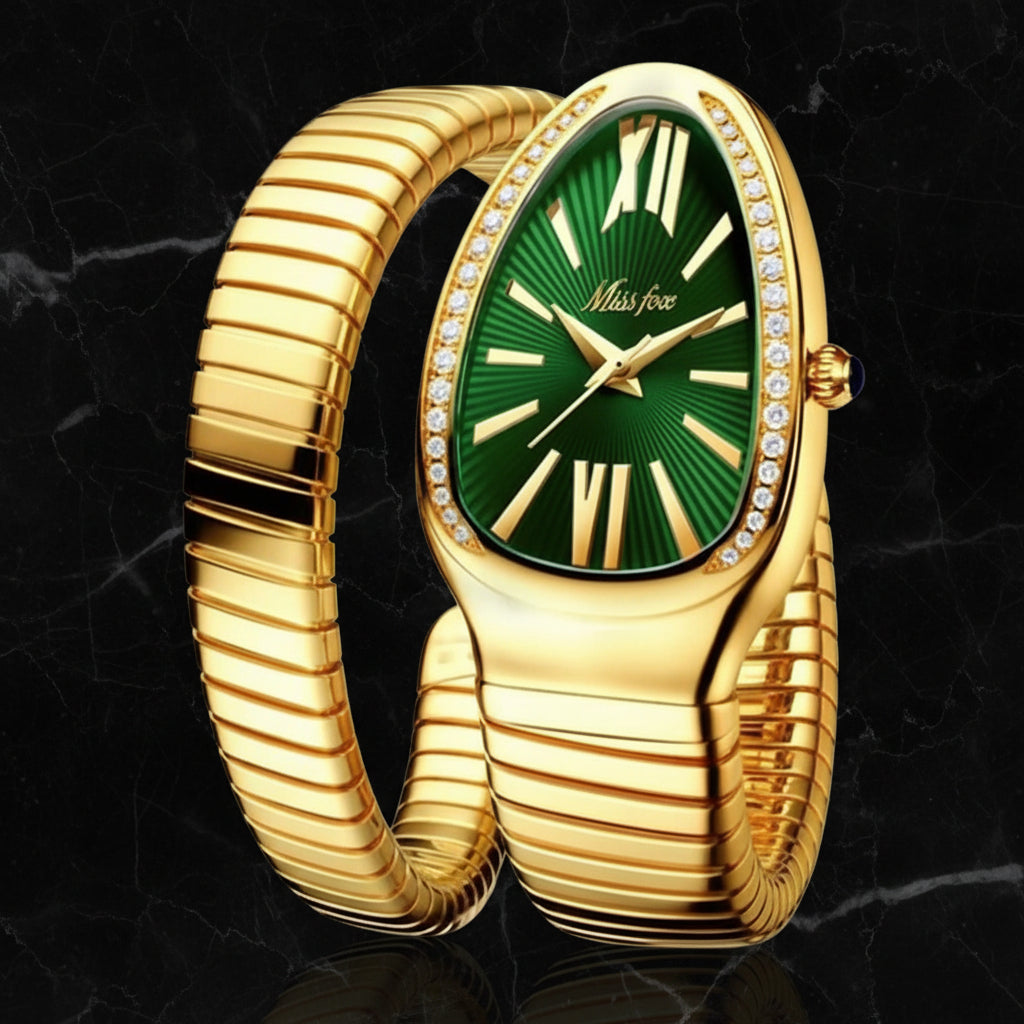 Women's Snake Bracelet Watch – Luxury Quartz Timepiece