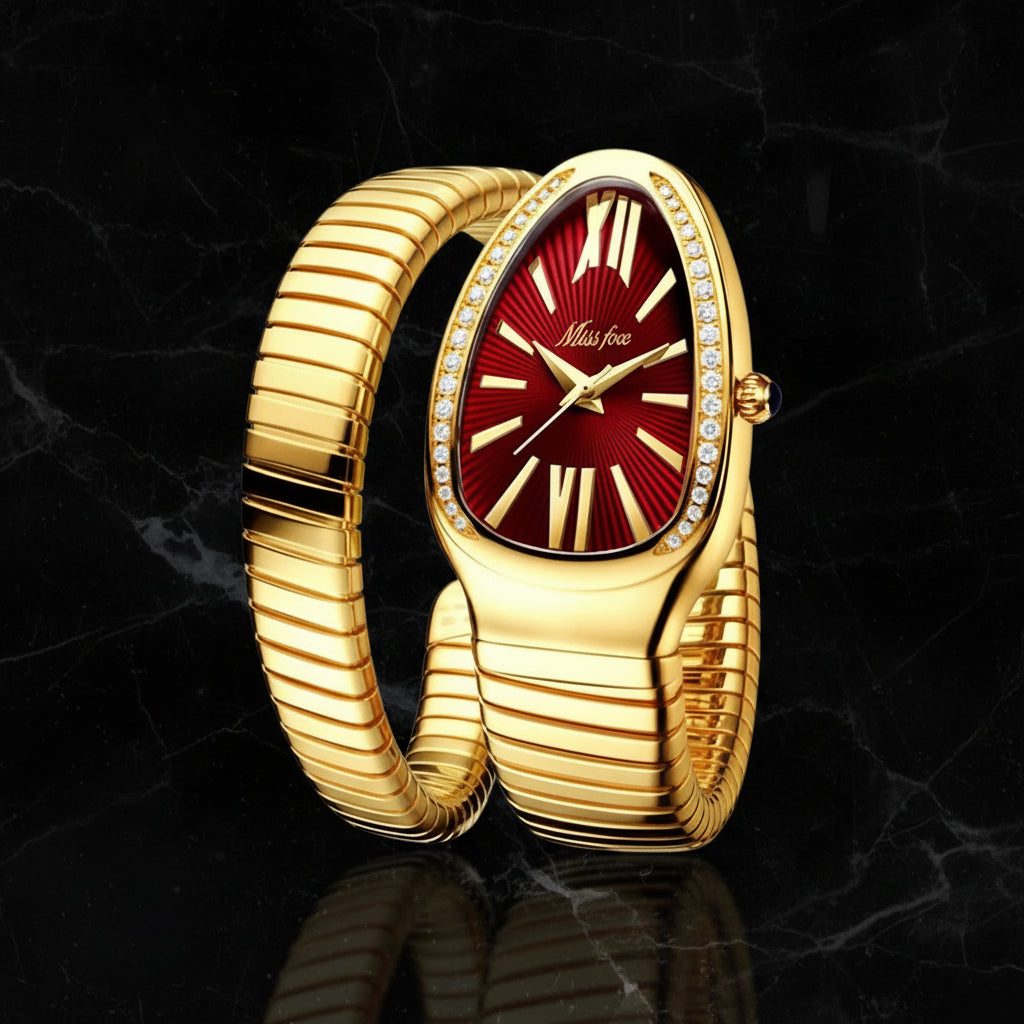 Women's Snake Bracelet Watch – Luxury Quartz Timepiece