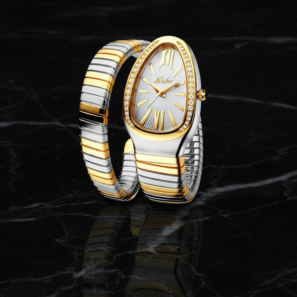 Women's Snake Bracelet Watch – Luxury Quartz Timepiece