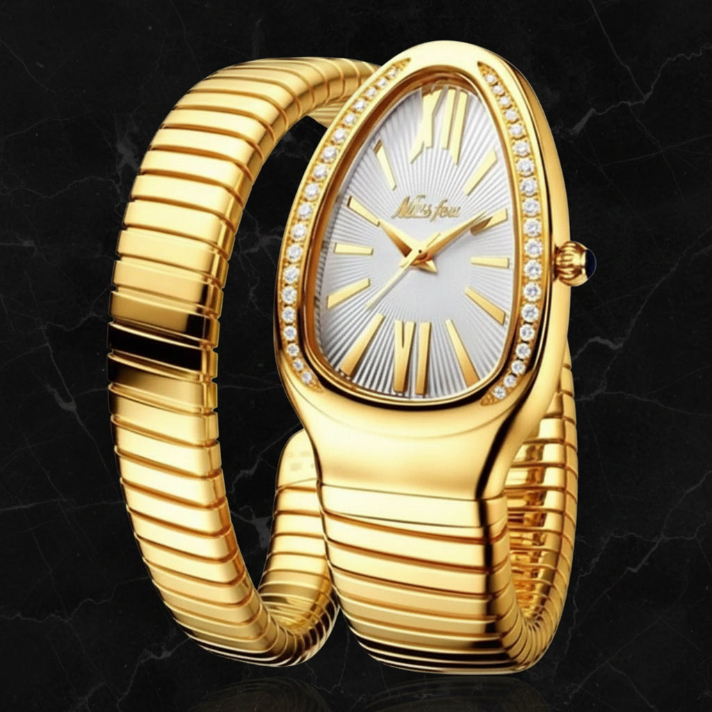Women's Snake Bracelet Watch – Luxury Quartz Timepiece