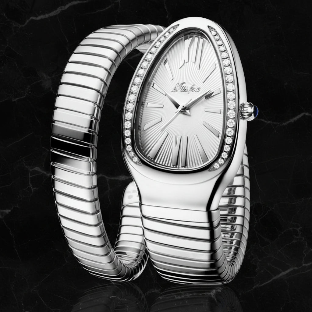 Women's Snake Bracelet Watch – Luxury Quartz Timepiece